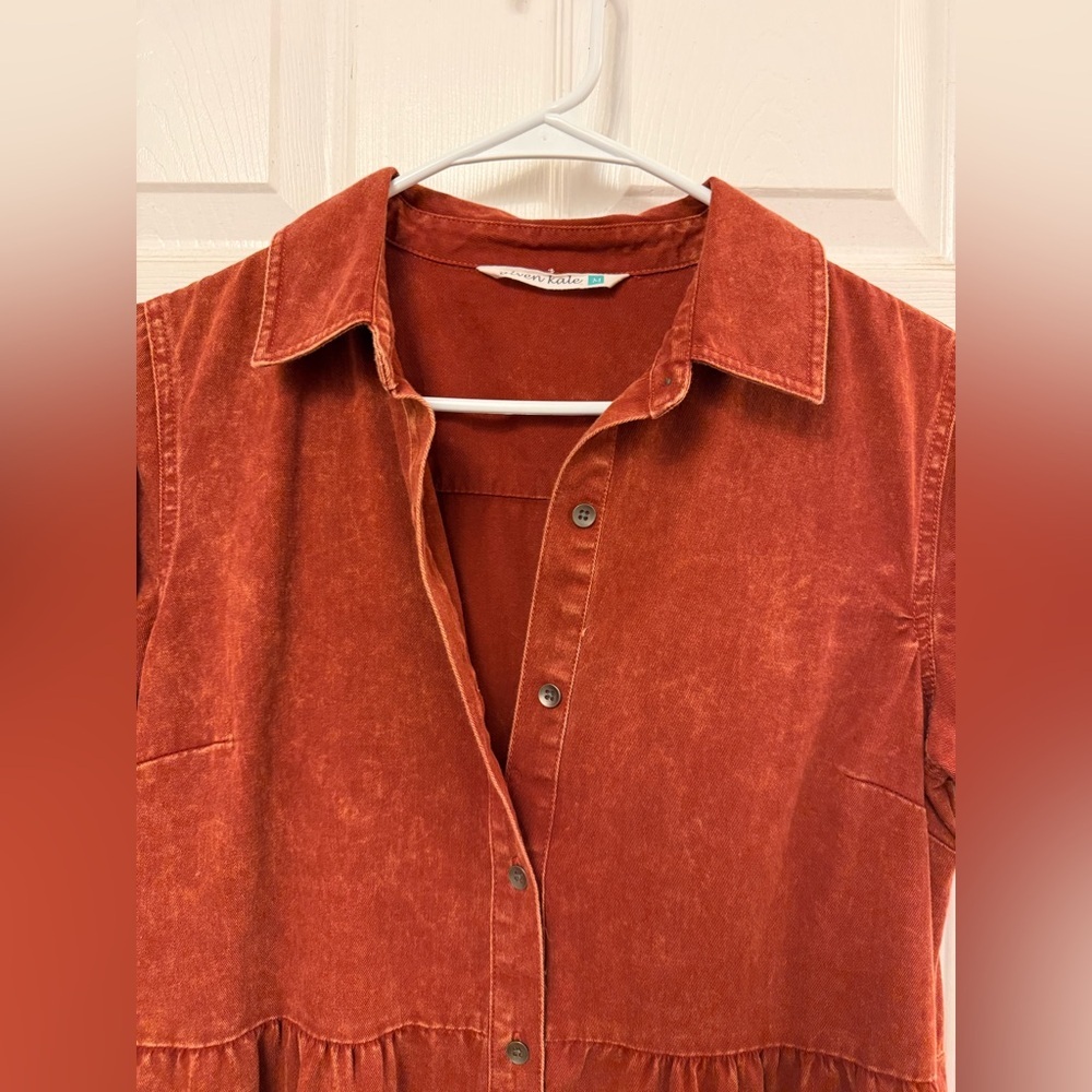 Given Kale 100% Cotton Button Up Dress - Picture 8 of 10